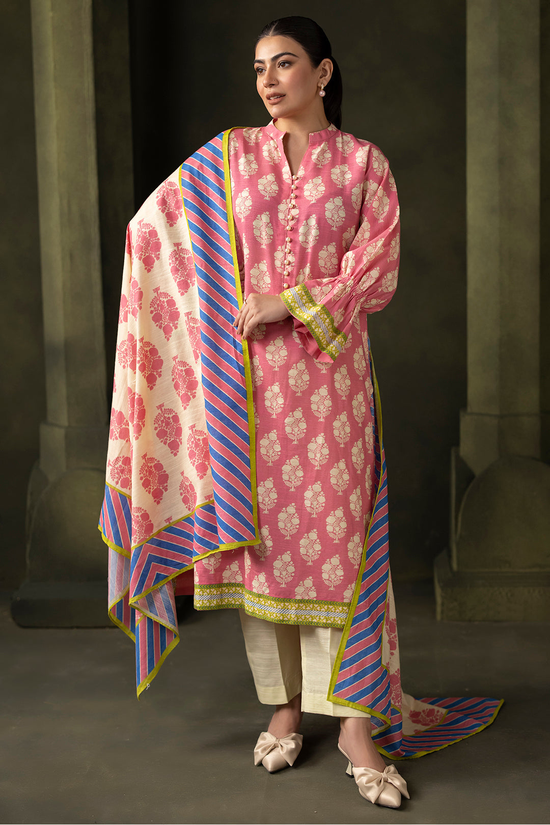 Zellbury | Unstitched 2 Piece Khaddar | Shirt Dupatta - 0160 - by - Libasekhas UK - Registered Vendor of : Zellbury Women - 100% Original Designer Dresss
