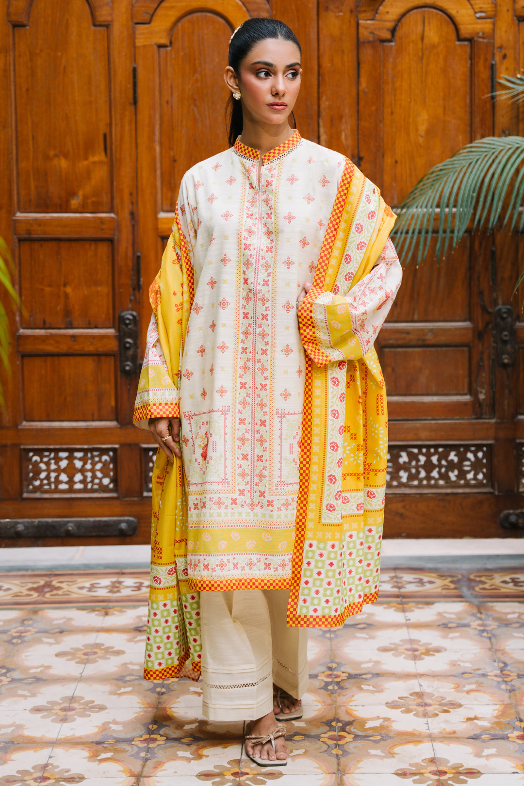 Zellbury | Unstitched 2 Piece Khaddar | Shirt Dupatta - 0251 - by - Libasekhas UK - Registered Vendor of : Zellbury Women - 100% Original Designer Dresss