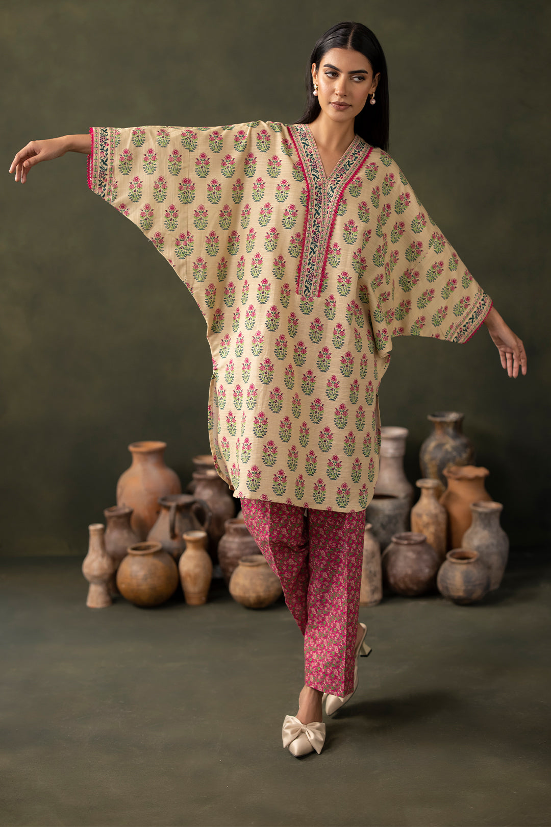 Zellbury | Unstitched 2 Piece Khaddar | Shirt Shalwar - 0256 - by - Libasekhas UK - Registered Vendor of : Zellbury Women - 100% Original Designer Dresss