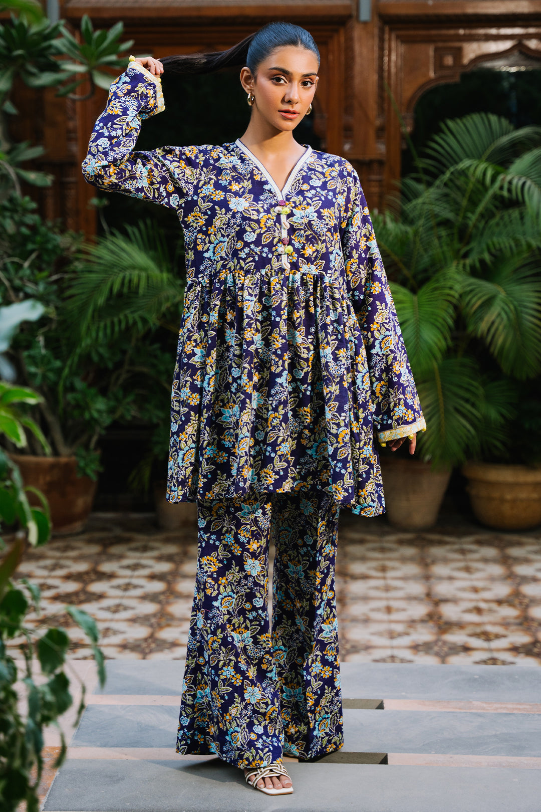 Zellbury | Unstitched 2 Piece Khaddar | Shirt Shalwar - 0257 - by - Libasekhas UK - Registered Vendor of : Zellbury Women - 100% Original Designer Dresss