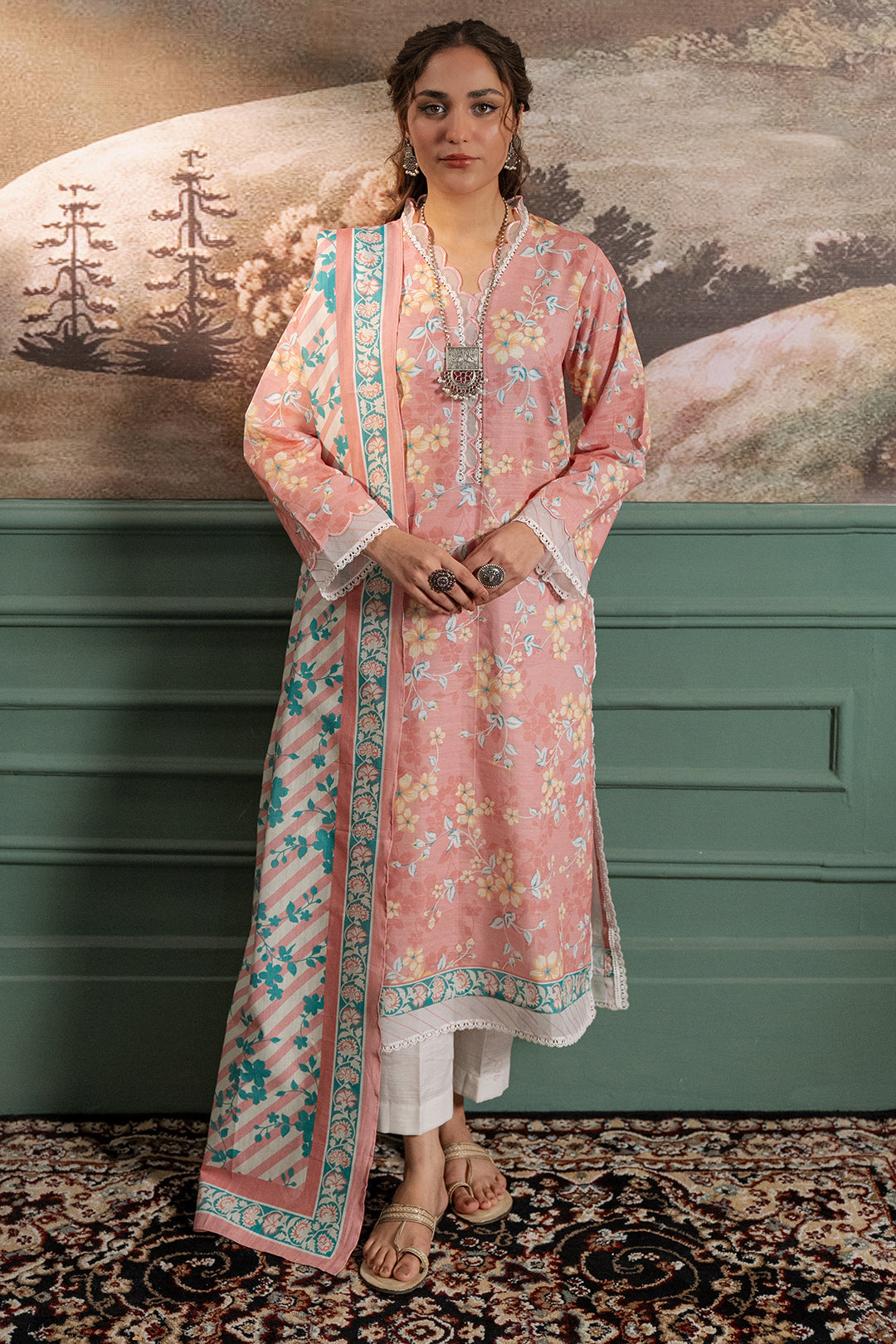 Zellbury | Unstitched 2 Piece Khaddar | Shirt Dupatta - 0331 - by - Libasekhas UK - Registered Vendor of : Zellbury Women - 100% Original Designer Dresss