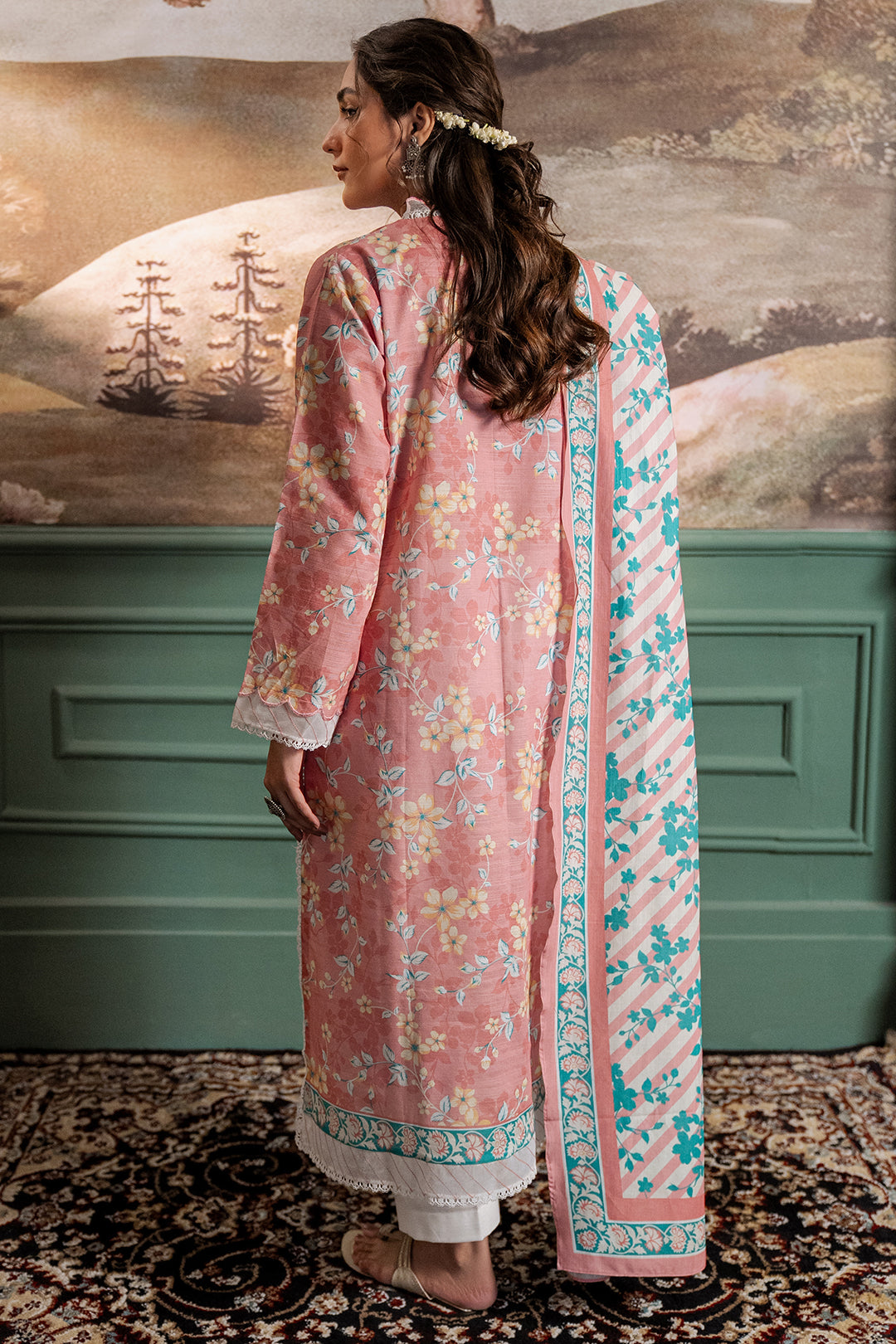 Zellbury | Unstitched 2 Piece Khaddar | Shirt Dupatta - 0331 - by - Libasekhas UK - Registered Vendor of : Zellbury Women - 100% Original Designer Dresss
