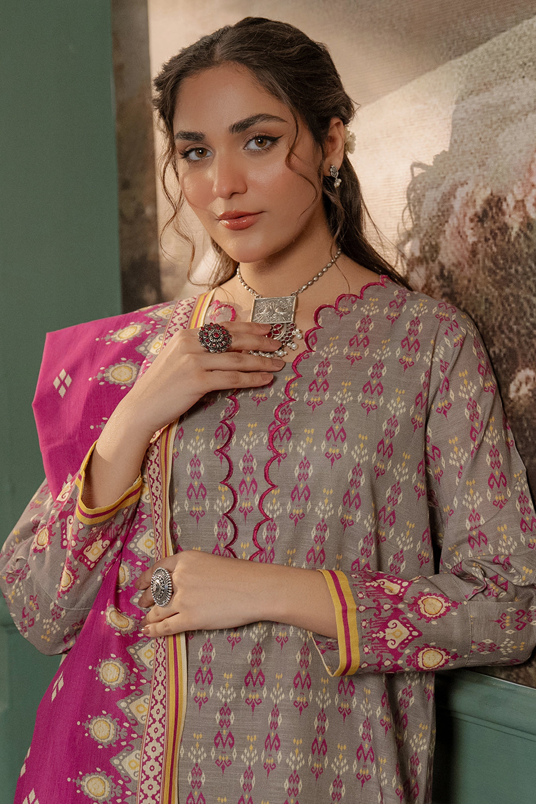 Zellbury | Unstitched 2 Piece Khaddar | Shirt Dupatta - 0332 - by - Libasekhas UK - Registered Vendor of : Zellbury Women - 100% Original Designer Dresss
