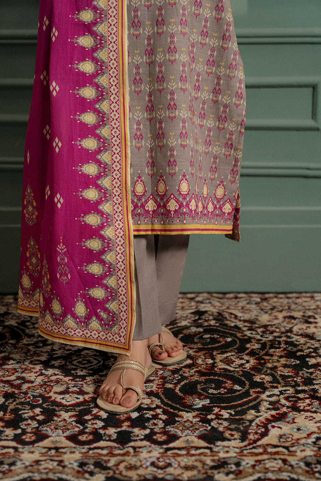 Zellbury | Unstitched 2 Piece Khaddar | Shirt Dupatta - 0332 - by - Libasekhas UK - Registered Vendor of : Zellbury Women - 100% Original Designer Dresss