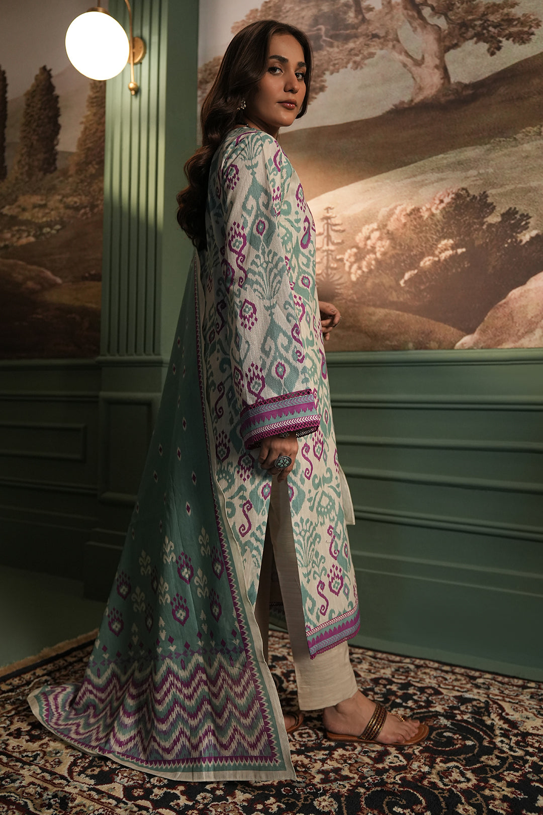 Zellbury | Unstitched 2 Piece Khaddar | Shirt Dupatta - 0333 - by - Libasekhas UK - Registered Vendor of : Zellbury Women - 100% Original Designer Dresss