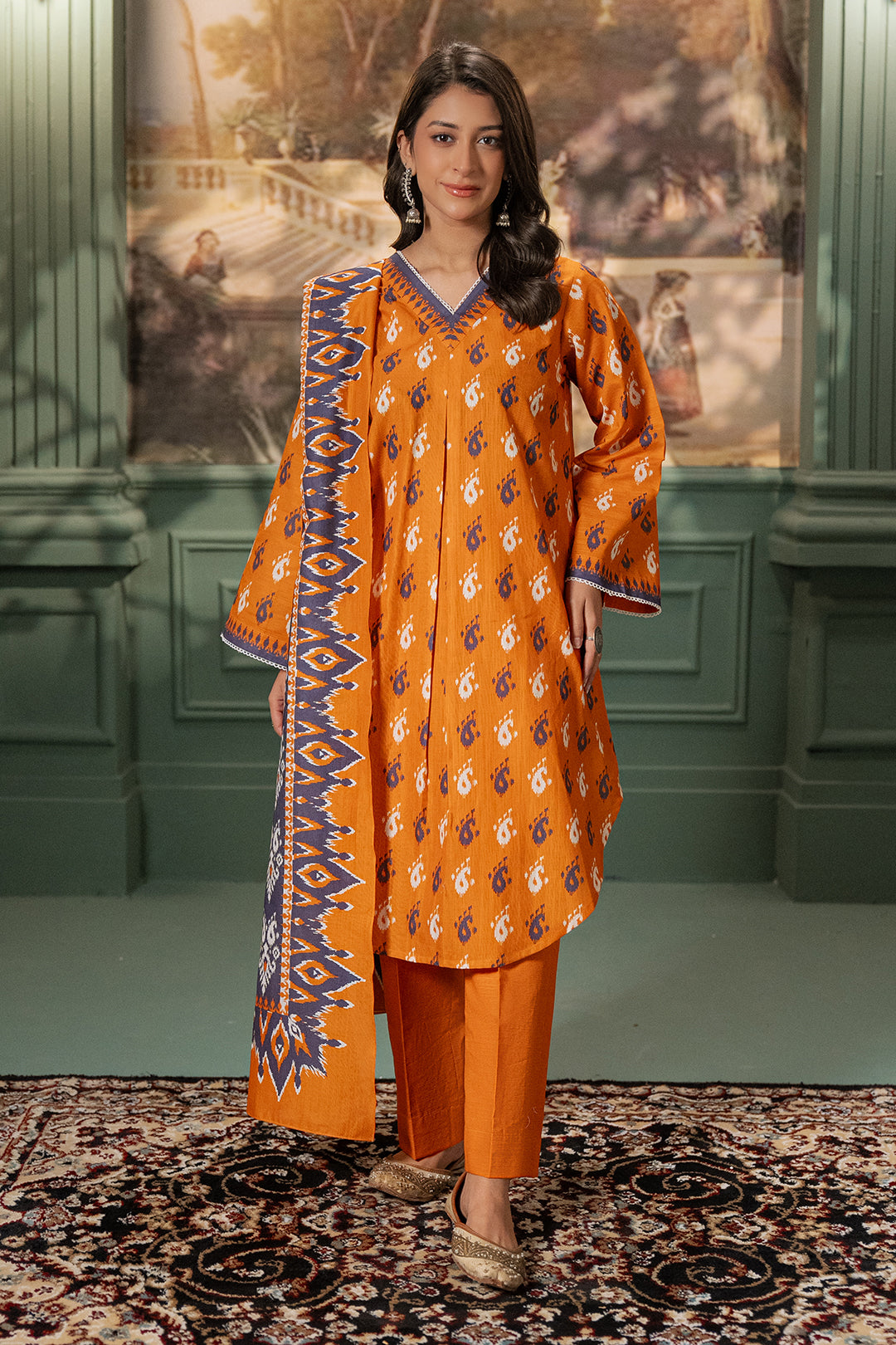 Zellbury | Unstitched 2 Piece Khaddar | Shirt Dupatta - 0335 - by - Libasekhas UK - Registered Vendor of : Zellbury Women - 100% Original Designer Dresss