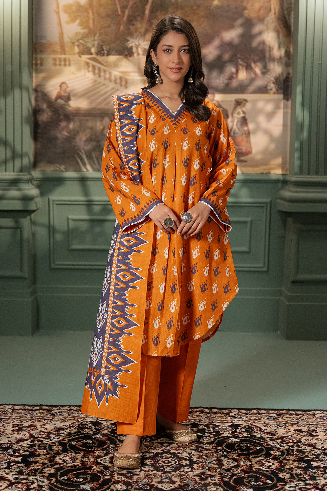 Zellbury | Unstitched 2 Piece Khaddar | Shirt Dupatta - 0335 - by - Libasekhas UK - Registered Vendor of : Zellbury Women - 100% Original Designer Dresss