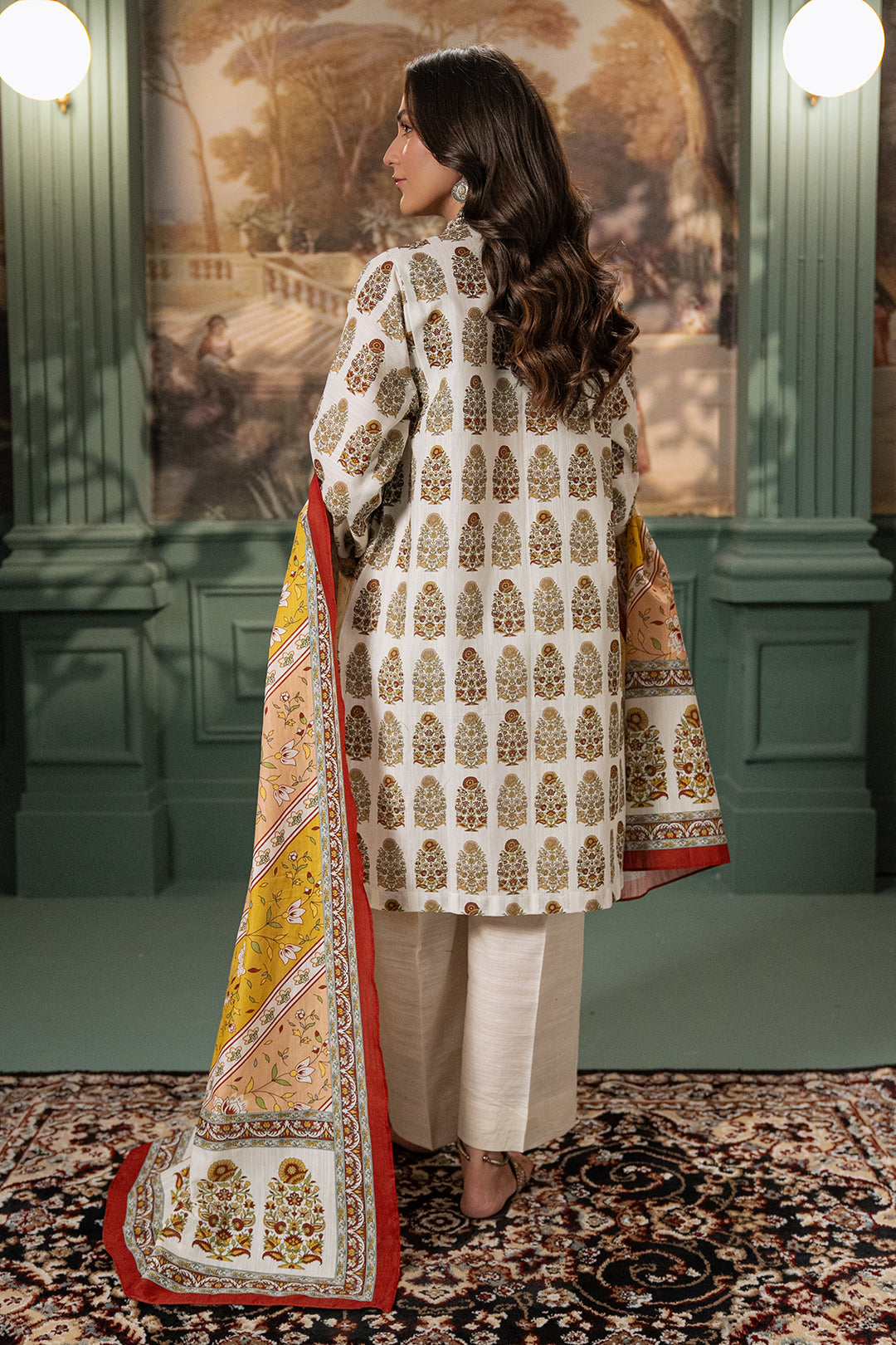 Zellbury | Unstitched 2 Piece Khaddar | Shirt Dupatta - 0336 - by - Libasekhas UK - Registered Vendor of : Zellbury Women - 100% Original Designer Dresss