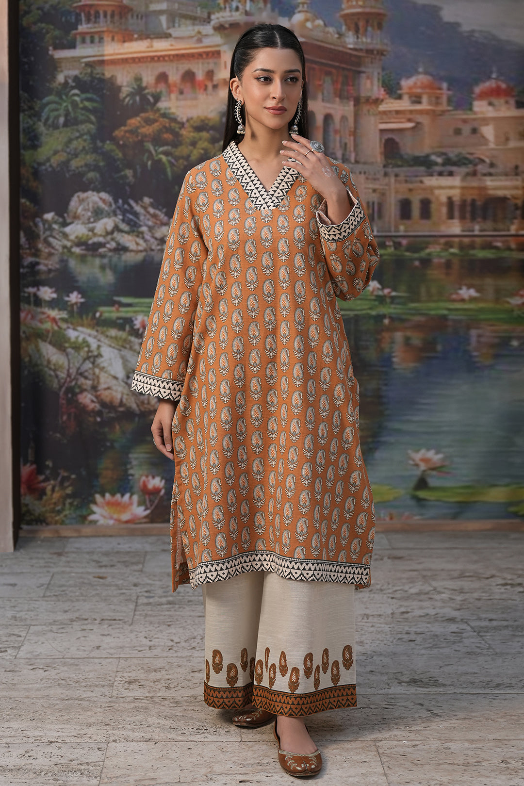 Zellbury | Unstitched 2 Piece Khaddar | Shirt Shalwar - 0339 - by - Libasekhas UK - Registered Vendor of : Zellbury Women - 100% Original Designer Dresss