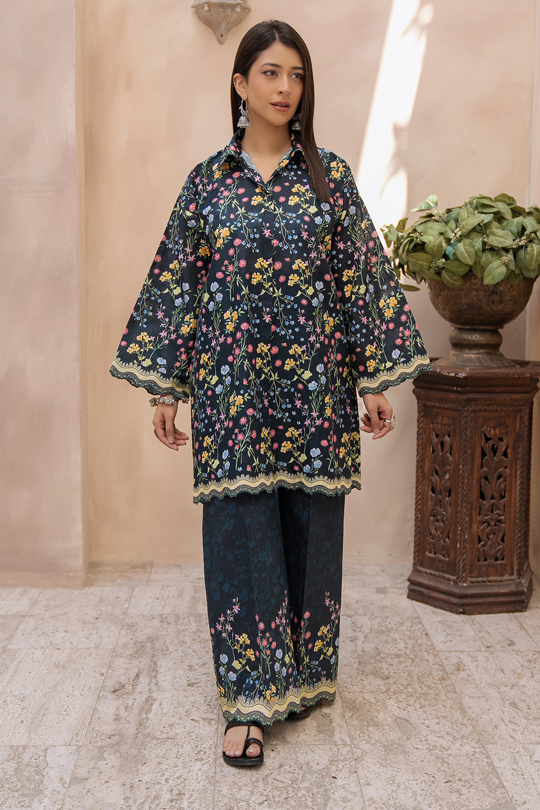 Zellbury | Unstitched 2 Piece Khaddar | Shirt Shalwar - 0341 - by - Libasekhas UK - Registered Vendor of : Zellbury Women - 100% Original Designer Dresss