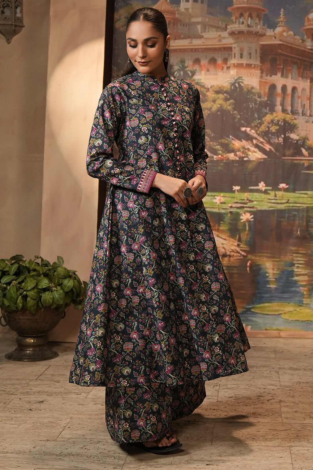 Zellbury | Unstitched 2 Piece Khaddar | Shirt Shalwar - 0345 - by - Libasekhas UK - Registered Vendor of : Zellbury Women - 100% Original Designer Dresss