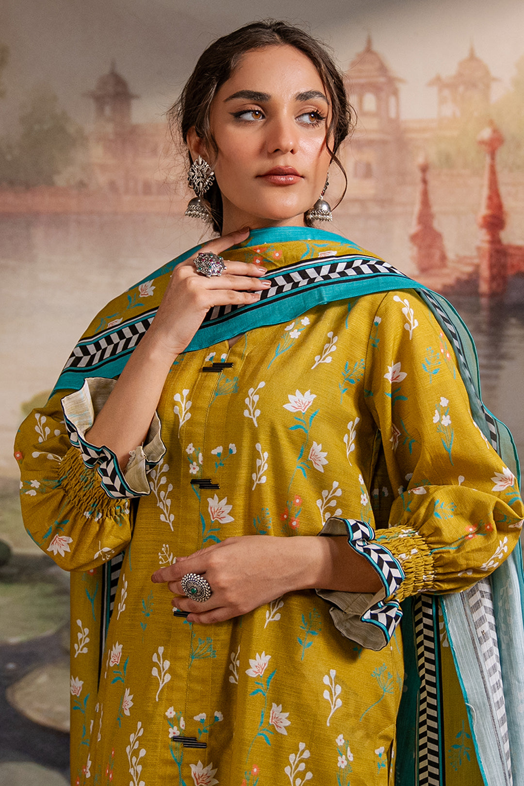 Zellbury | Unstitched 2 Piece Khaddar | Shirt Dupatta - 0423 - by - Libasekhas UK - Registered Vendor of : Zellbury Women - 100% Original Designer Dresss