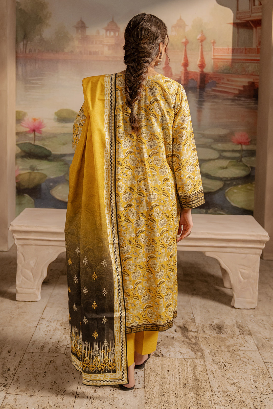 Zellbury | Unstitched 2 Piece Khaddar | Shirt Dupatta - 0424 - by - Libasekhas UK - Registered Vendor of : Zellbury Women - 100% Original Designer Dresss