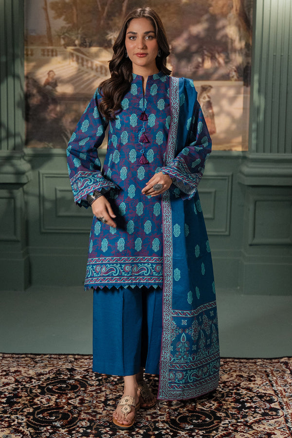 Zellbury | Unstitched 2 Piece Khaddar | Shirt Dupatta - 0425 - by - Libasekhas UK - Registered Vendor of : Zellbury Women - 100% Original Designer Dresss
