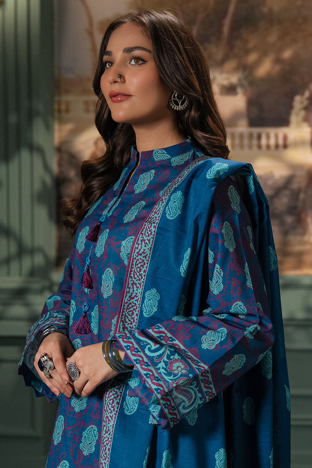 Zellbury | Unstitched 2 Piece Khaddar | Shirt Dupatta - 0425 - by - Libasekhas UK - Registered Vendor of : Zellbury Women - 100% Original Designer Dresss