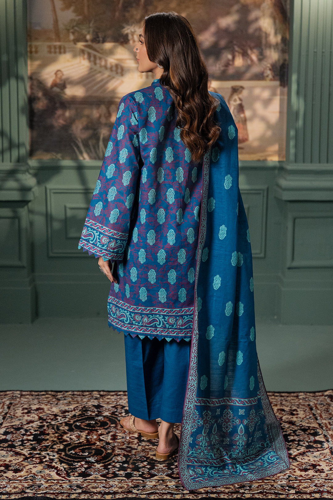 Zellbury | Unstitched 2 Piece Khaddar | Shirt Dupatta - 0425 - by - Libasekhas UK - Registered Vendor of : Zellbury Women - 100% Original Designer Dresss