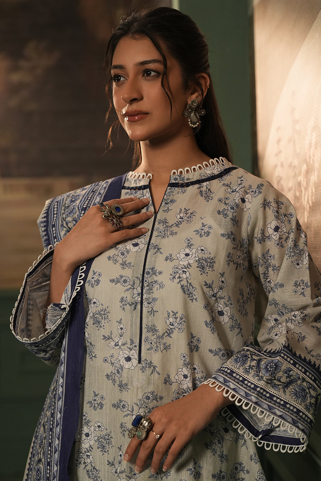Zellbury | Unstitched 2 Piece Khaddar | Shirt Dupatta - 0426 - by - Libasekhas UK - Registered Vendor of : Zellbury Women - 100% Original Designer Dresss