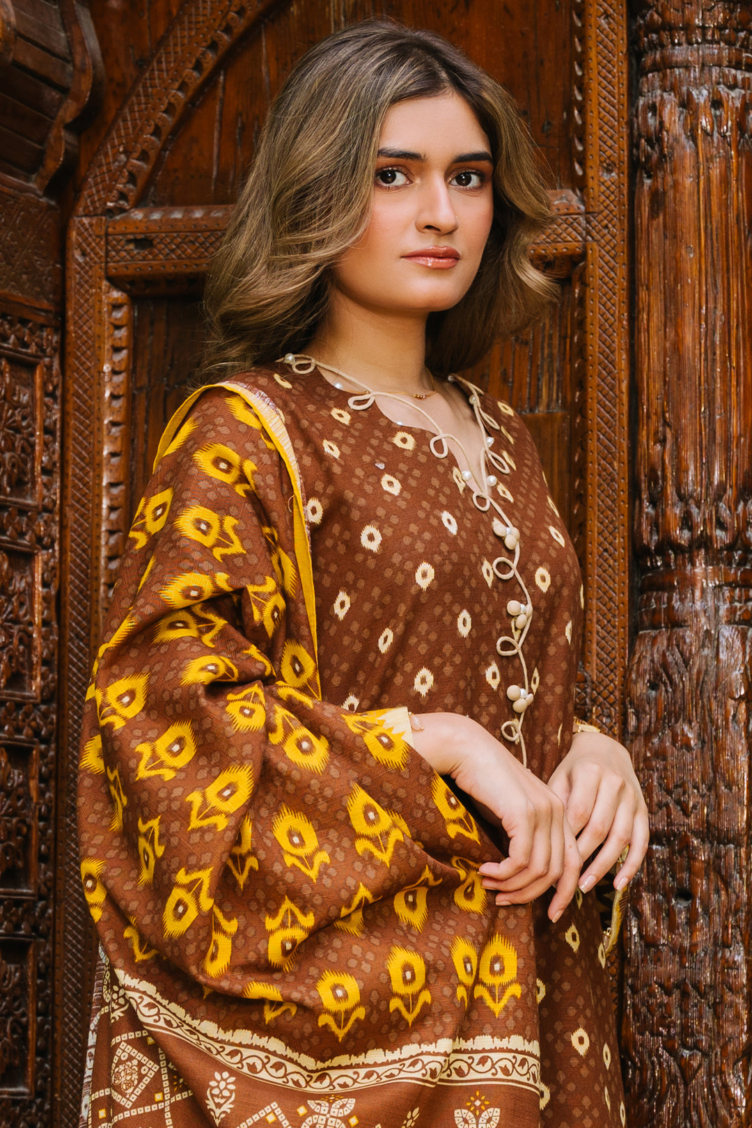 Zellbury | Unstitched 3 Piece Khaddar | Shirt Shalwar Dupatta - 0182 - by - Libasekhas UK - Registered Vendor of : Zellbury Women - 100% Original Designer Dresss