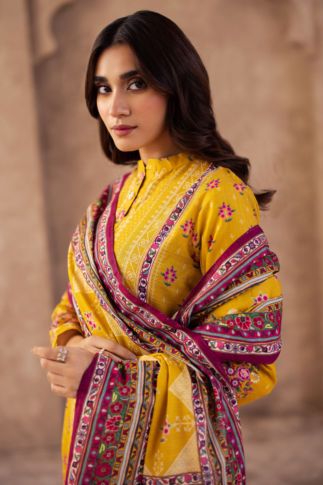 Zellbury | Unstitched 3 Piece Khaddar | Shirt Shalwar Dupatta - 0186 - by - Libasekhas UK - Registered Vendor of : Zellbury Women - 100% Original Designer Dresss