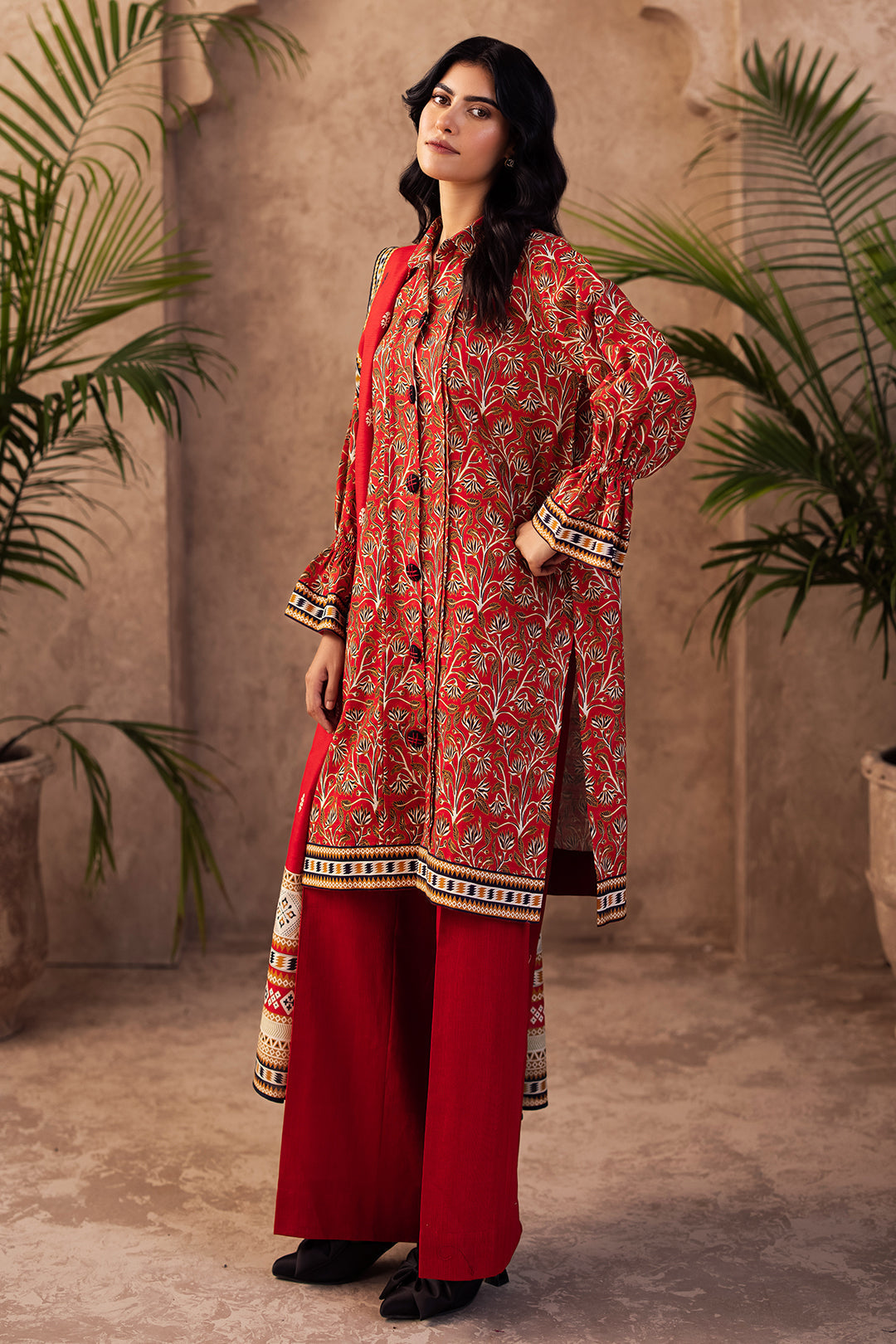 Zellbury | Unstitched 3 Piece Khaddar | Shirt Shalwar Dupatta - 0189 - by - Libasekhas UK - Registered Vendor of : Zellbury Women - 100% Original Designer Dresss
