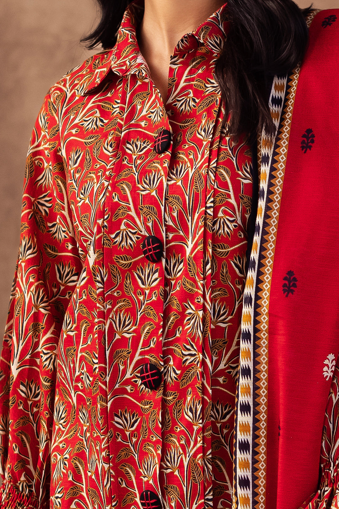 Zellbury | Unstitched 3 Piece Khaddar | Shirt Shalwar Dupatta - 0189 - by - Libasekhas UK - Registered Vendor of : Zellbury Women - 100% Original Designer Dresss