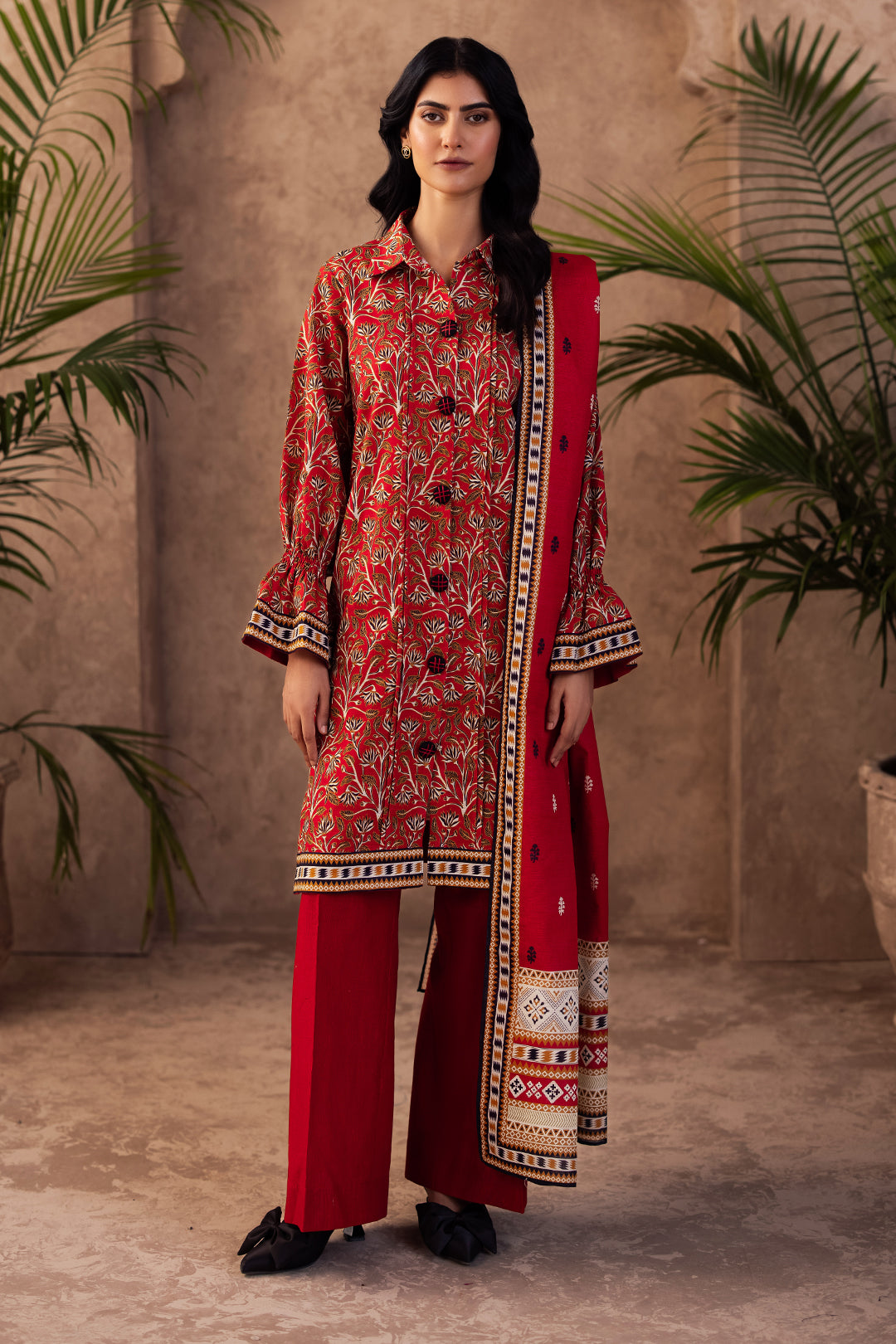Zellbury | Unstitched 3 Piece Khaddar | Shirt Shalwar Dupatta - 0189 - by - Libasekhas UK - Registered Vendor of : Zellbury Women - 100% Original Designer Dresss