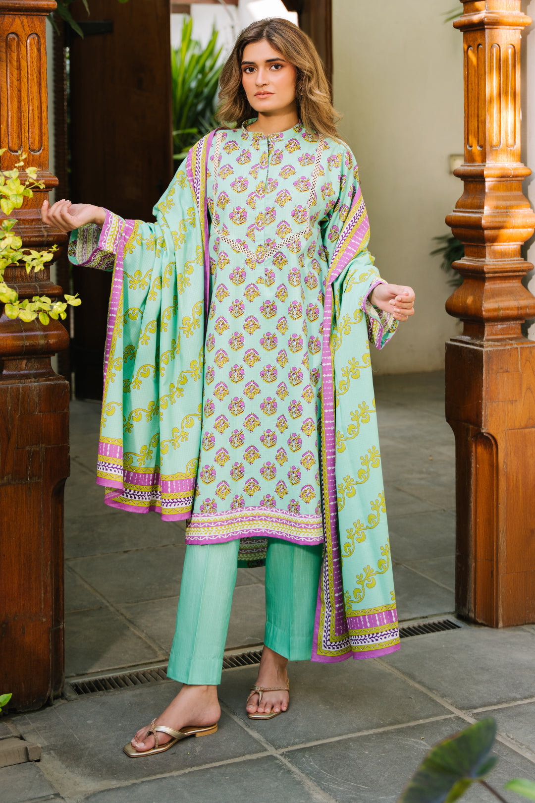 Zellbury | Unstitched 3 Piece Khaddar | Shirt Shalwar Dupatta - 0192 - by - Libasekhas UK - Registered Vendor of : Zellbury Women - 100% Original Designer Dresss