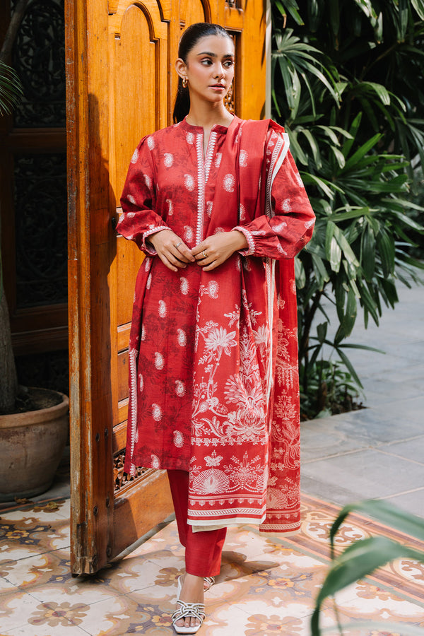 Zellbury | Unstitched 3 Piece Khaddar | Shirt Shalwar Dupatta - 0193 - by - Libasekhas UK - Registered Vendor of : Zellbury Women - 100% Original Designer Dresss