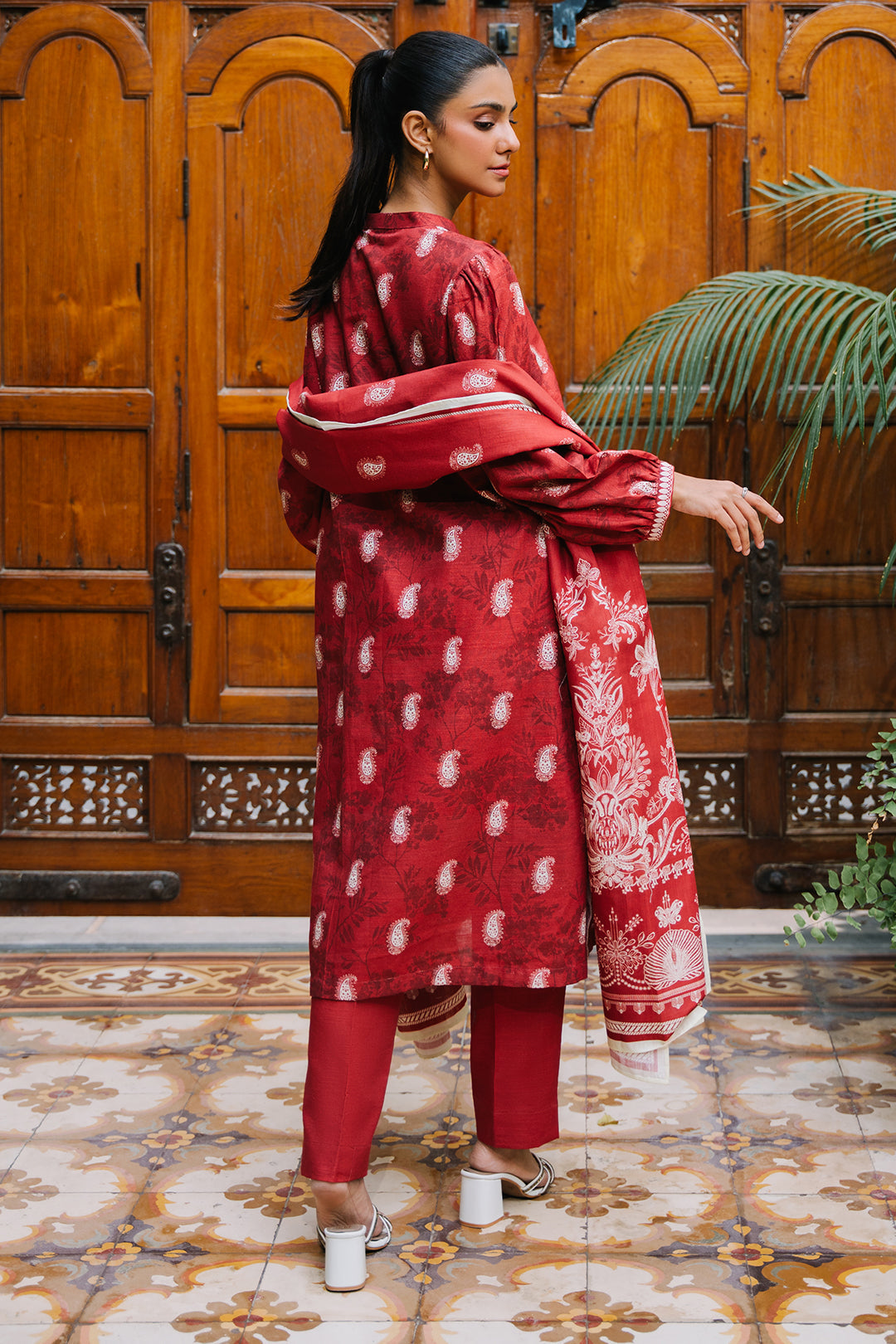 Zellbury | Unstitched 3 Piece Khaddar | Shirt Shalwar Dupatta - 0193 - by - Libasekhas UK - Registered Vendor of : Zellbury Women - 100% Original Designer Dresss