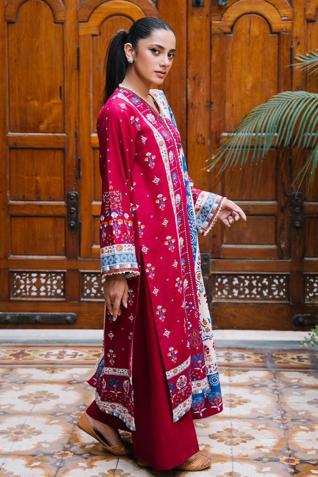 Zellbury | Unstitched 3 Piece Khaddar | Shirt Shalwar Dupatta - 0197 - by - Libasekhas UK - Registered Vendor of : Zellbury Women - 100% Original Designer Dresss