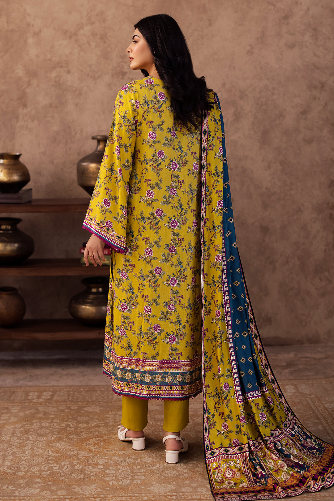 Zellbury | Unstitched 3 Piece Viscose | Shirt Shalwar Dupatta - 0201 - by - Libasekhas UK - Registered Vendor of : Zellbury Women - 100% Original Designer Dresss