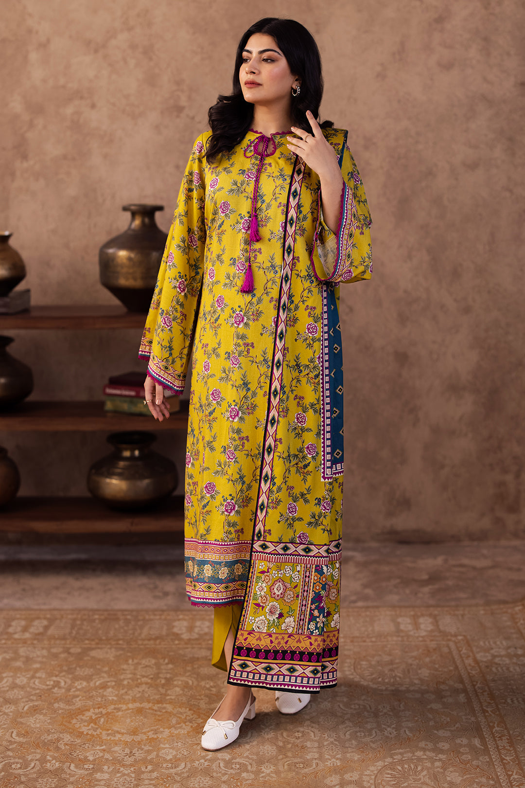 Zellbury | Unstitched 3 Piece Viscose | Shirt Shalwar Dupatta - 0201 - by - Libasekhas UK - Registered Vendor of : Zellbury Women - 100% Original Designer Dresss