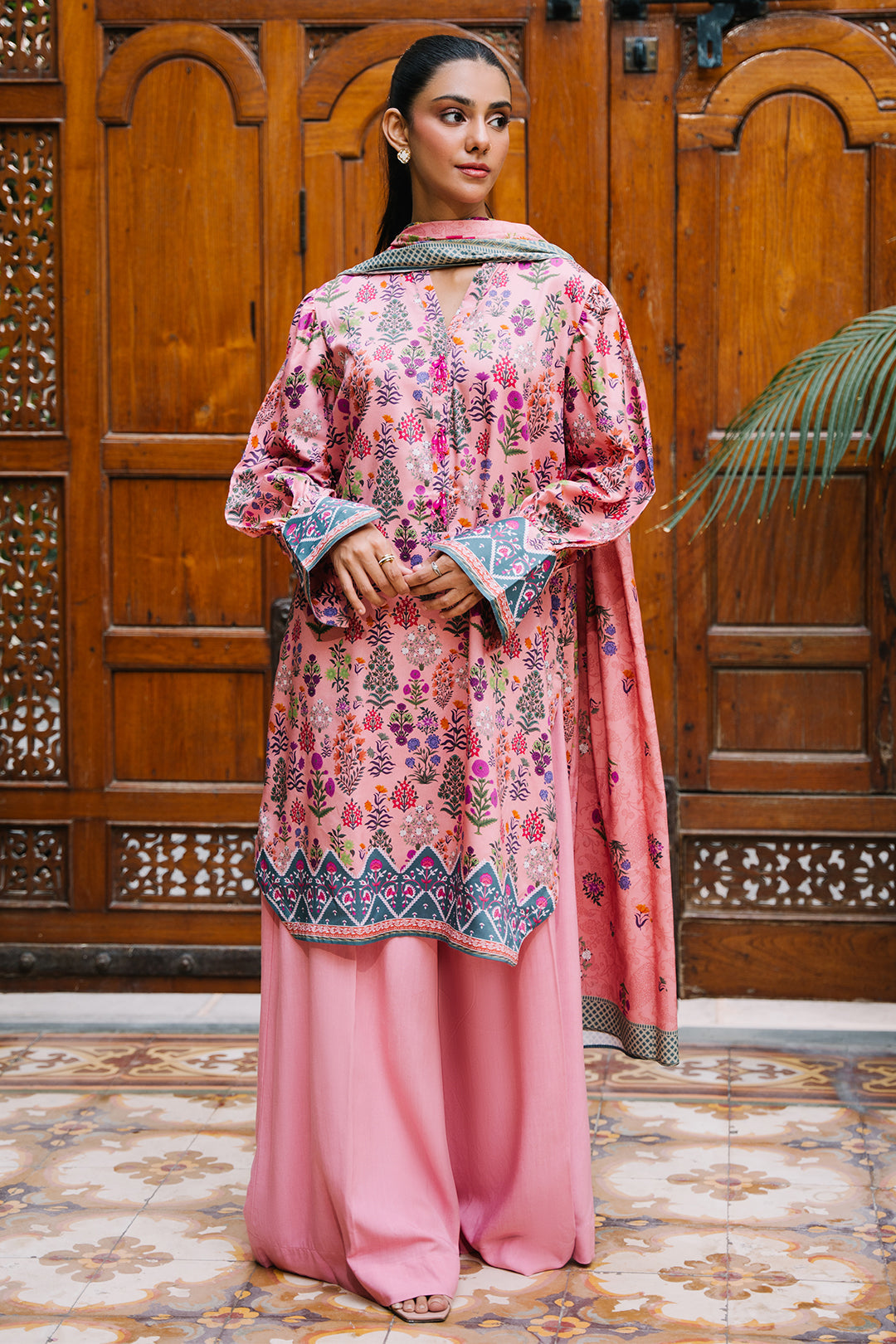 Zellbury | Unstitched 3 Piece Viscose | Shirt Shalwar Dupatta - 0206 - by - Libasekhas UK - Registered Vendor of : Zellbury Women - 100% Original Designer Dresss