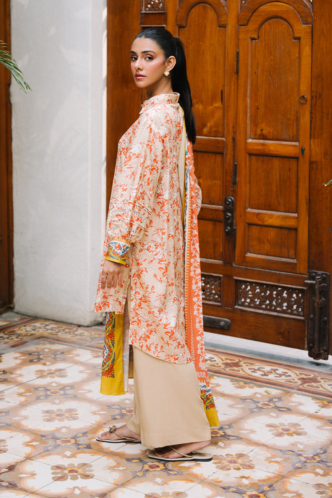 Zellbury | Unstitched 3 Piece Viscose | Shirt Shalwar Dupatta - 0207 - by - Libasekhas UK - Registered Vendor of : Zellbury Women - 100% Original Designer Dresss