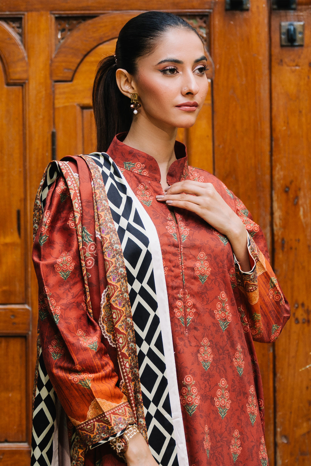 Zellbury | Unstitched 3 Piece Viscose | Shirt Shalwar Dupatta - 0208 - by - Libasekhas UK - Registered Vendor of : Zellbury Women - 100% Original Designer Dresss