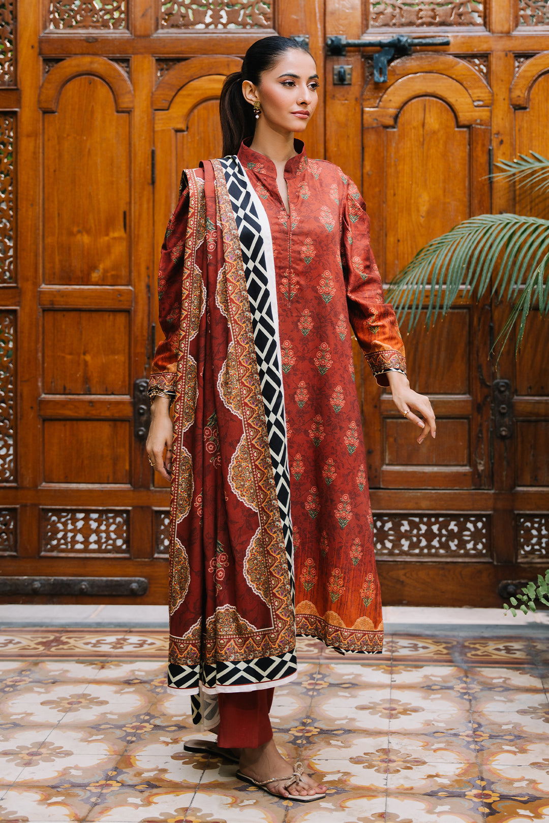 Zellbury | Unstitched 3 Piece Viscose | Shirt Shalwar Dupatta - 0208 - by - Libasekhas UK - Registered Vendor of : Zellbury Women - 100% Original Designer Dresss