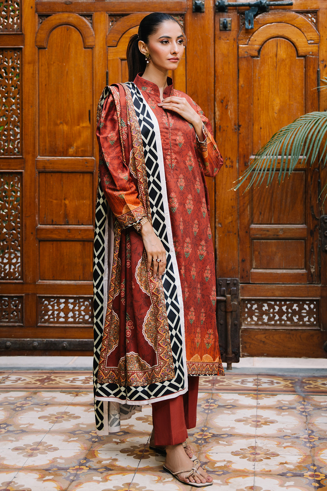 Zellbury | Unstitched 3 Piece Viscose | Shirt Shalwar Dupatta - 0208 - by - Libasekhas UK - Registered Vendor of : Zellbury Women - 100% Original Designer Dresss