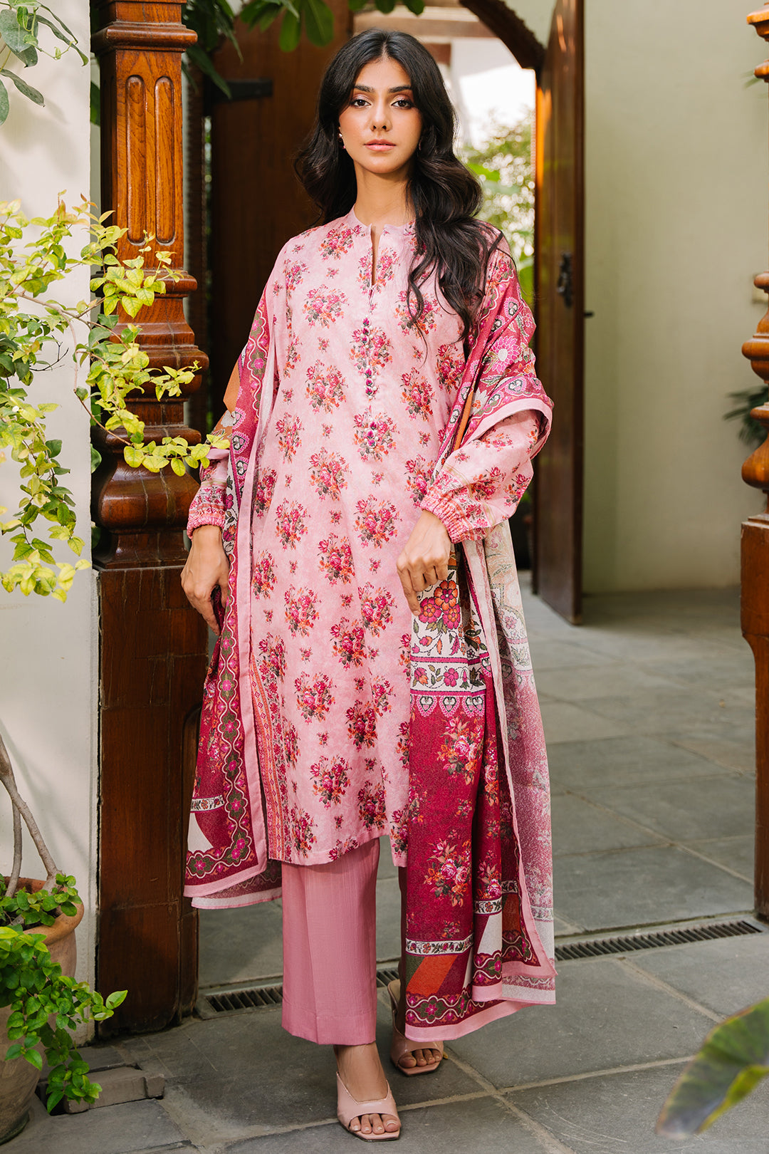 Zellbury | Unstitched 3 Piece Khaddar | Shirt Shalwar Dupatta - 0212 - by - Libasekhas UK - Registered Vendor of : Zellbury Women - 100% Original Designer Dresss