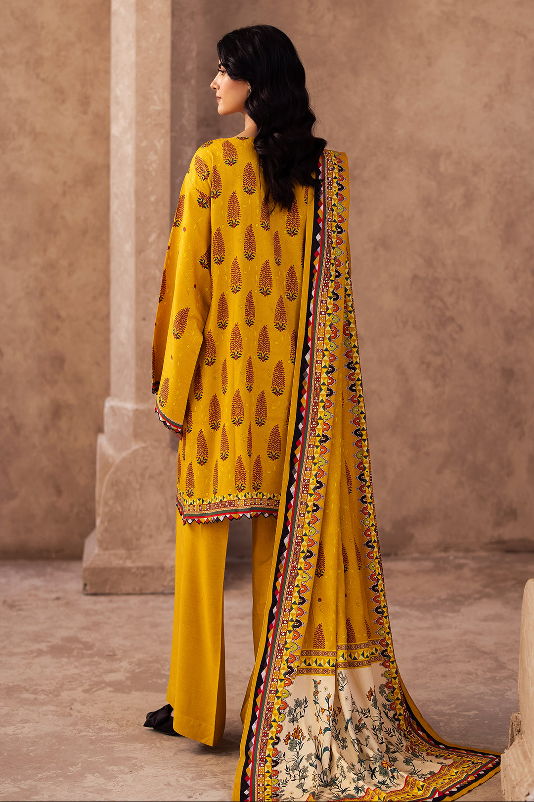 Zellbury | Unstitched 3 Piece Cotail | Shirt Shalwar Dupatta - 0218 - by - Libasekhas UK - Registered Vendor of : Zellbury Women - 100% Original Designer Dresss