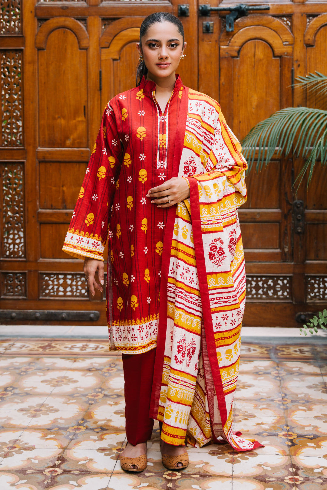 Zellbury | Unstitched 3 Piece Khaddar | Shirt Shalwar Dupatta - 0271 - by - Libasekhas UK - Registered Vendor of : Zellbury Women - 100% Original Designer Dresss