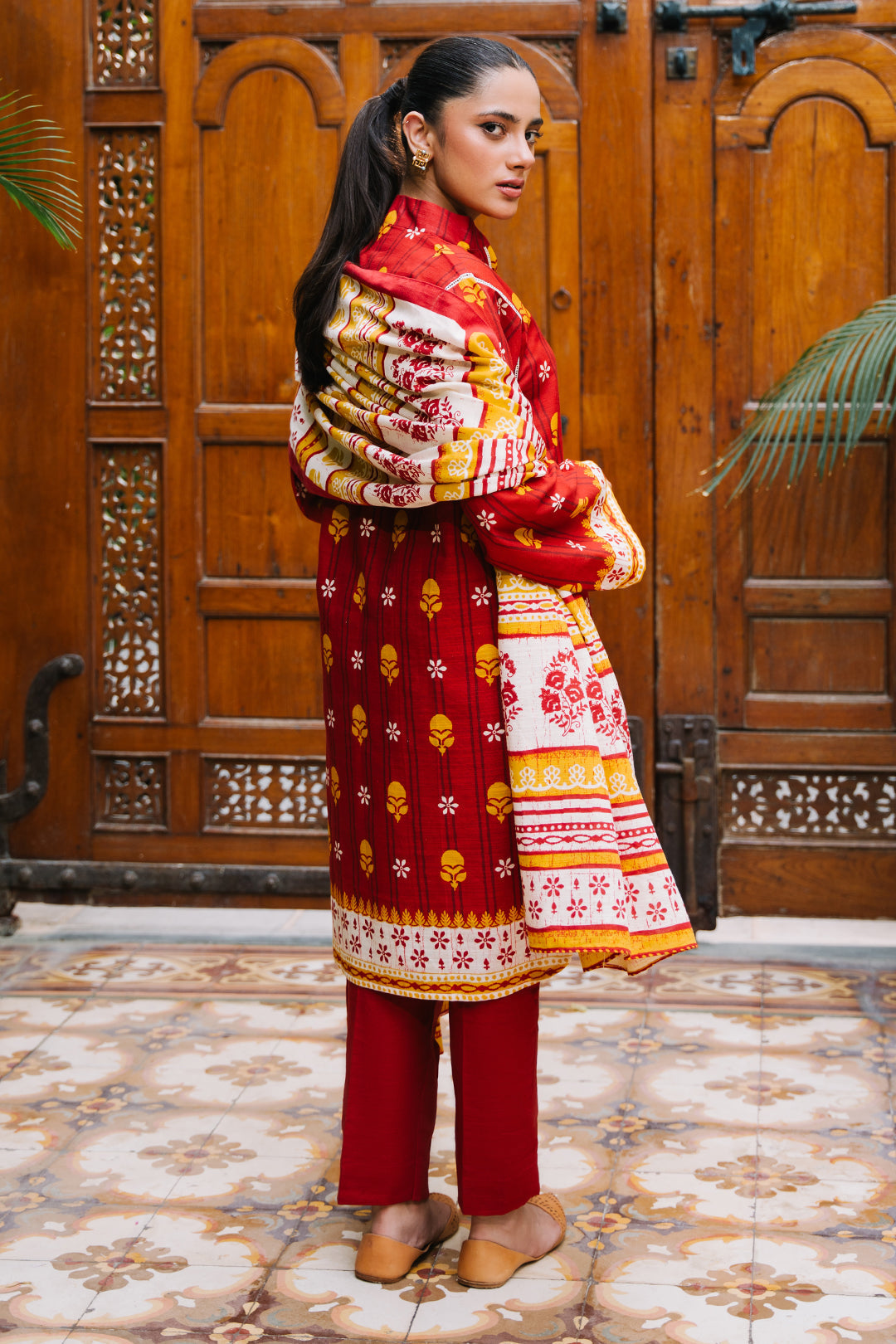 Zellbury | Unstitched 3 Piece Khaddar | Shirt Shalwar Dupatta - 0271 - by - Libasekhas UK - Registered Vendor of : Zellbury Women - 100% Original Designer Dresss