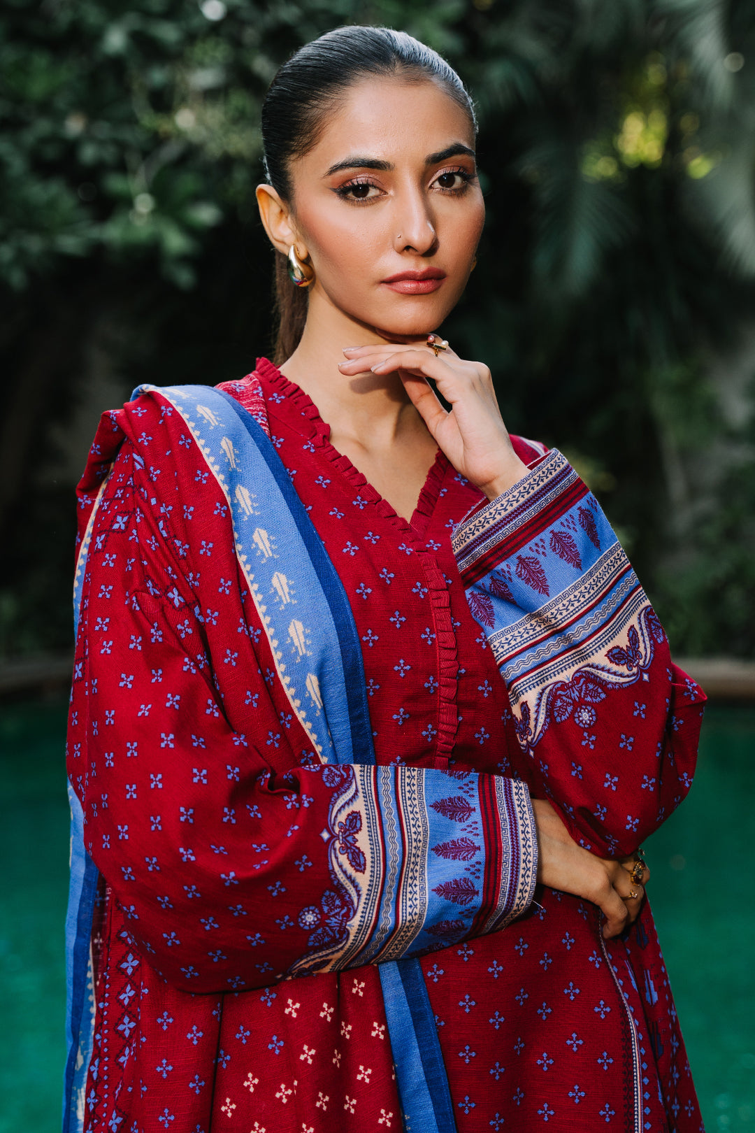 Zellbury | Unstitched 3 Piece Khaddar | Shirt Shalwar Dupatta - 0273 - by - Libasekhas UK - Registered Vendor of : Zellbury Women - 100% Original Designer Dresss