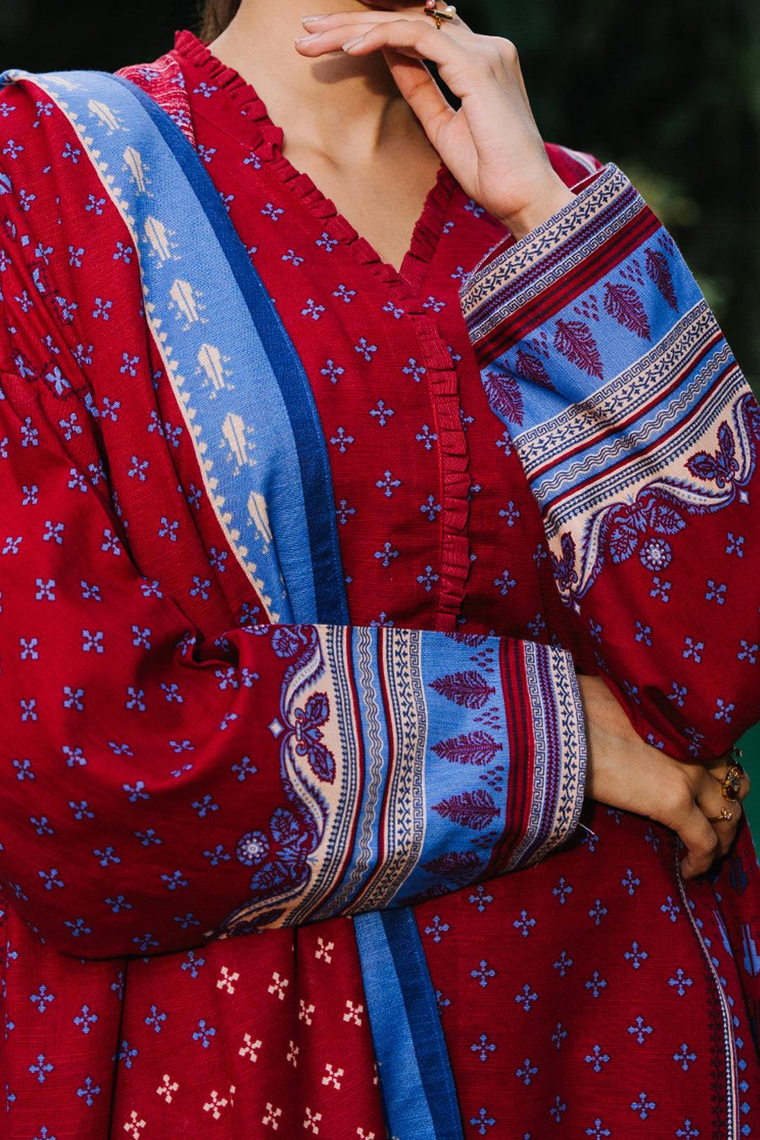 Zellbury | Unstitched 3 Piece Khaddar | Shirt Shalwar Dupatta - 0273 - by - Libasekhas UK - Registered Vendor of : Zellbury Women - 100% Original Designer Dresss