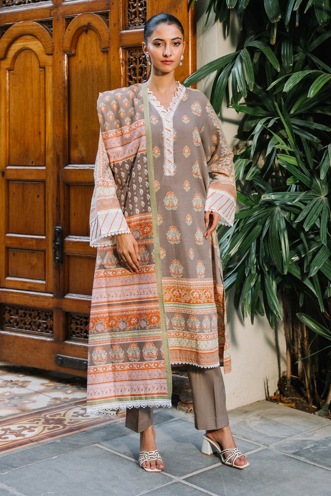 Zellbury | Unstitched 3 Piece Khaddar | Shirt Shalwar Dupatta - 0276 - by - Libasekhas UK - Registered Vendor of : Zellbury Women - 100% Original Designer Dresss