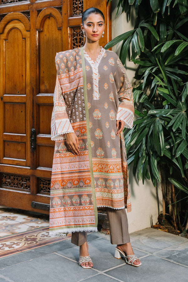 Zellbury | Unstitched 3 Piece Khaddar | Shirt Shalwar Dupatta - 0276 - by - Libasekhas UK - Registered Vendor of : Zellbury Women - 100% Original Designer Dresss