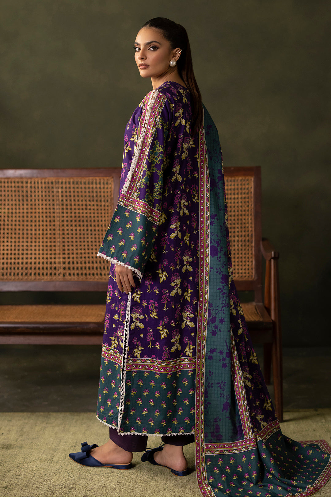 Zellbury | Unstitched 3 Piece Khaddar | Shirt Shalwar Dupatta - 0279 - by - Libasekhas UK - Registered Vendor of : Zellbury Women - 100% Original Designer Dresss