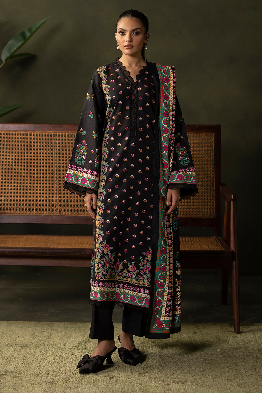Zellbury | Unstitched 3 Piece Khaddar | Shirt Shalwar Shawl - 0286 - by - Libasekhas UK - Registered Vendor of : Zellbury Women - 100% Original Designer Dresss