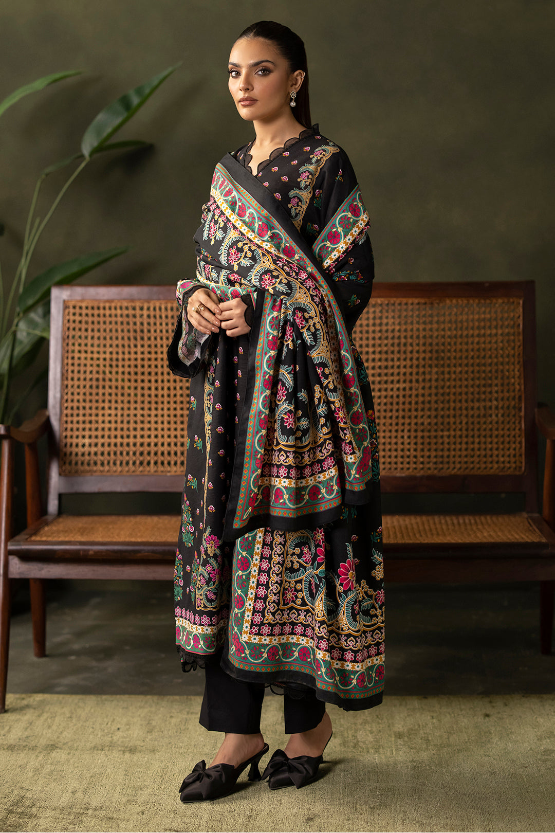 Zellbury | Unstitched 3 Piece Khaddar | Shirt Shalwar Shawl - 0286 - by - Libasekhas UK - Registered Vendor of : Zellbury Women - 100% Original Designer Dresss