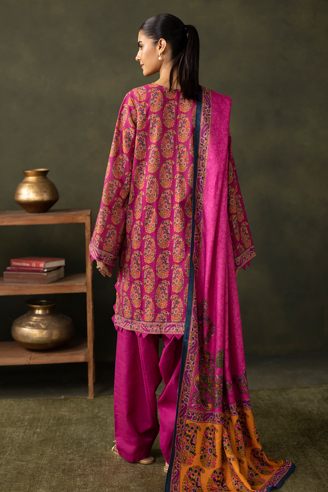 Zellbury | Unstitched 3 Piece Khaddar | Shirt Shalwar Dupatta - 0287 - by - Libasekhas UK - Registered Vendor of : Zellbury Women - 100% Original Designer Dresss