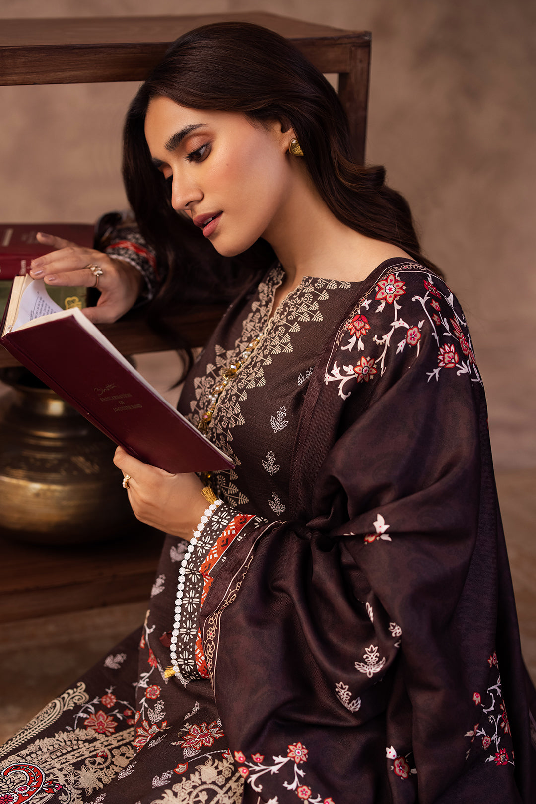 Zellbury | Unstitched 3 Piece Khaddar | Shirt Shalwar Dupatta - 0288 - by - Libasekhas UK - Registered Vendor of : Zellbury Women - 100% Original Designer Dresss